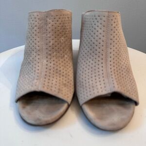 Franco Sarto Tan Perforated Mules